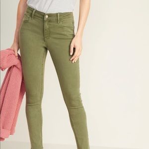 Old Navy Green Midrise Skinny Jeans
